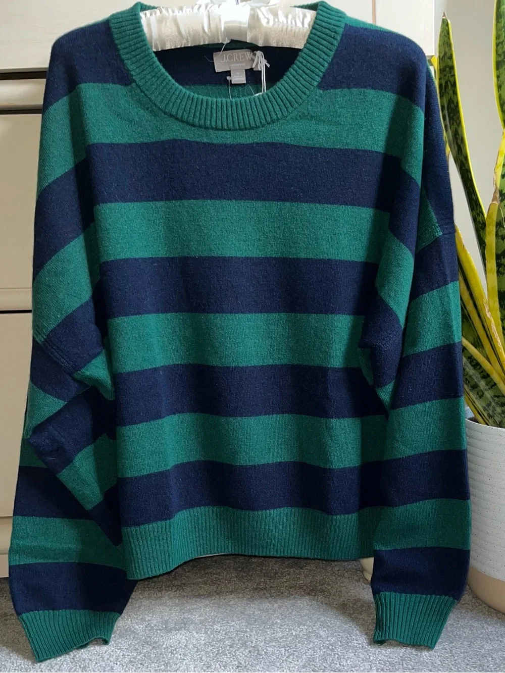 NWT J CREW Cashmere Blouson Sleeve Sweater M